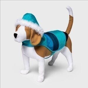 WONDERSHOP Dog Puffer Aqua Stripe Vest - LARGE